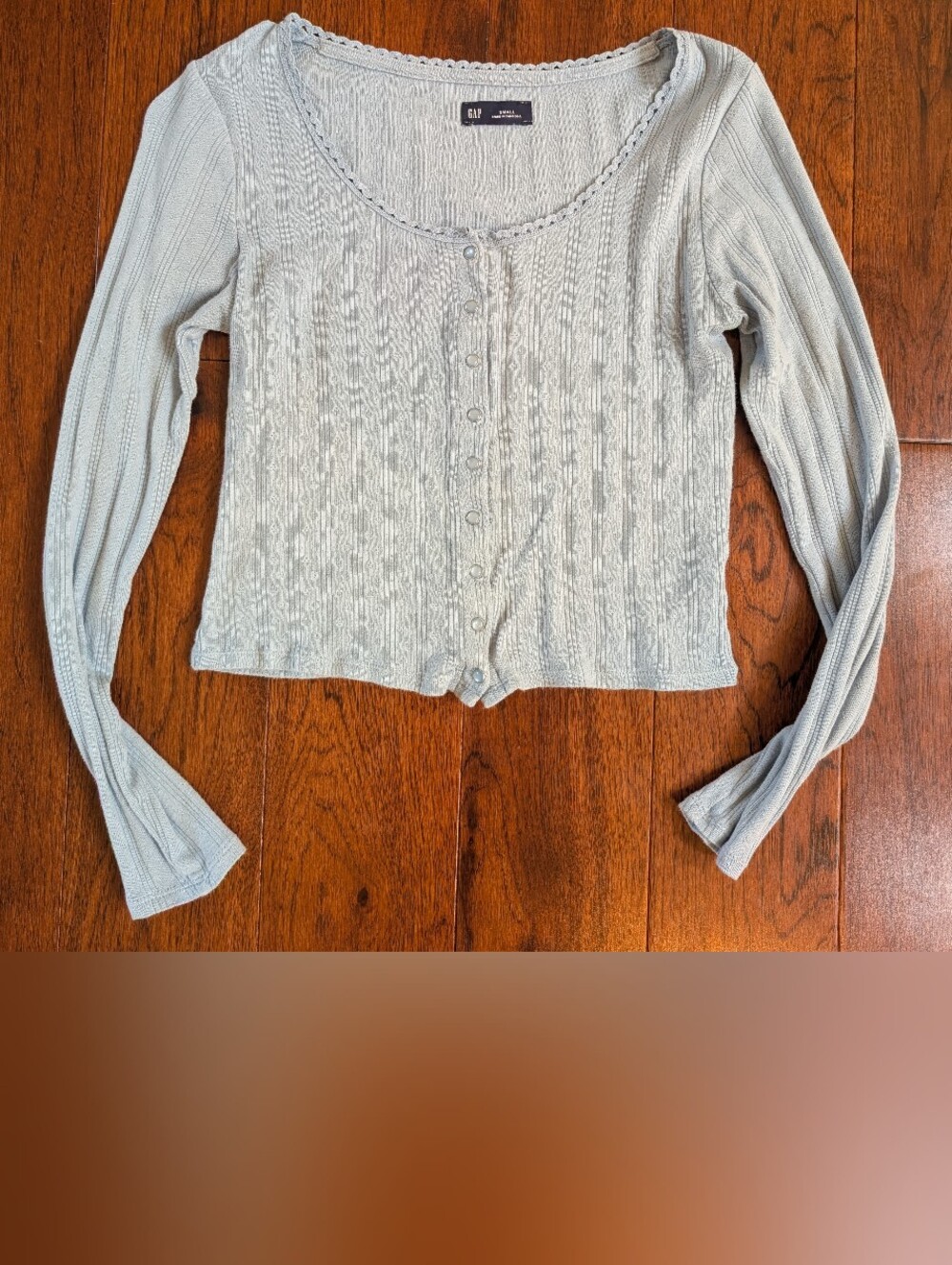 GAP Pointelle Cropped Cardigan
